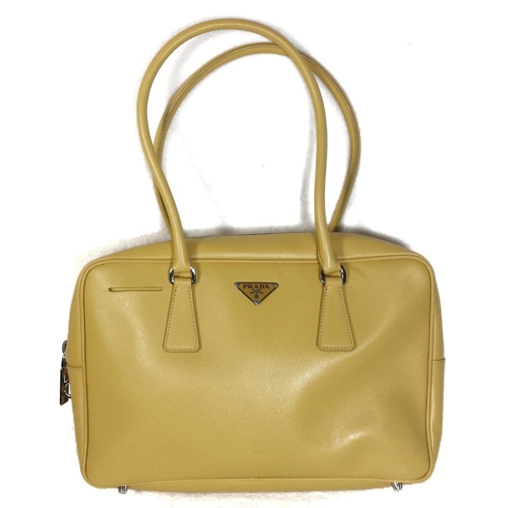 Prada Yellow Leather Handbag